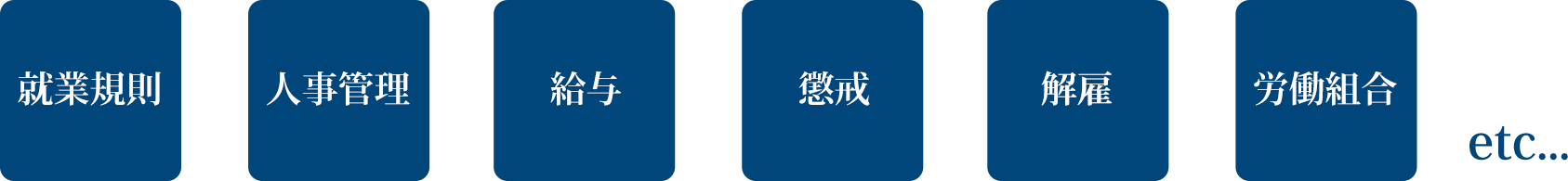 就業規則・人事管理・給与・懲戒・解雇・労働組合